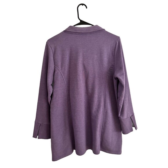 Soft Surroundings Golden Age Sweater Size Petite M Purple Boho Tunic Top - Picture 2 of 7